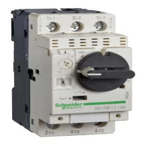 Силовой автомат для защиты двигателя Schneider Electric TeSys GV2 6.3А 3P, термомагнитный расцепитель, GV2P10TQ (ШНАЙДЕР) Силовой автомат для защиты двигателя Schneider Electric TeSys GV2 6.3А 3P, термомагнитный расцепитель, GV2P10TQ (ШНАЙДЕР)