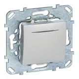 Schneider Electric MGU5.206.30NZD — кнопочный одноклавишный выключатель, алюминий, с подсветкой