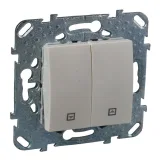 Schneider Electric UNICA MGU5.207.25ZD Выключатель для жалюзи, кнопочный, 2-клавишный, бежевый