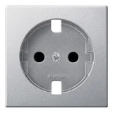 Schneider Electric MERTEN SYSTEM M накладка на розетку MTN2331-0460, с заземлением, алюминий