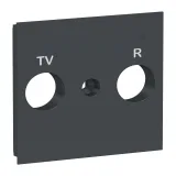 Schneider Electric UNICA NEW накладка на телевизионную розетку TV/FM, антрацит NU944054