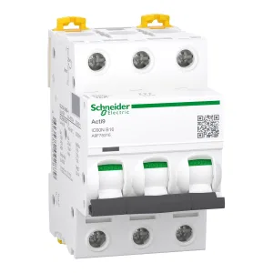 A9F78316 Автоматический выключатель Schneider Electric Acti9 iC60N, 3 полюса, 16A, тип B, 6kA (ШНАЙДЕР) A9F78316 Автоматический выключатель Schneider Electric Acti9 iC60N, 3 полюса, 16A, тип B, 6kA (ШНАЙДЕР)