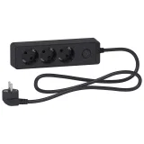 Schneider Electric Unica Extend ST9431B - удлинитель, 3 розетки, 1.5 м, черный
